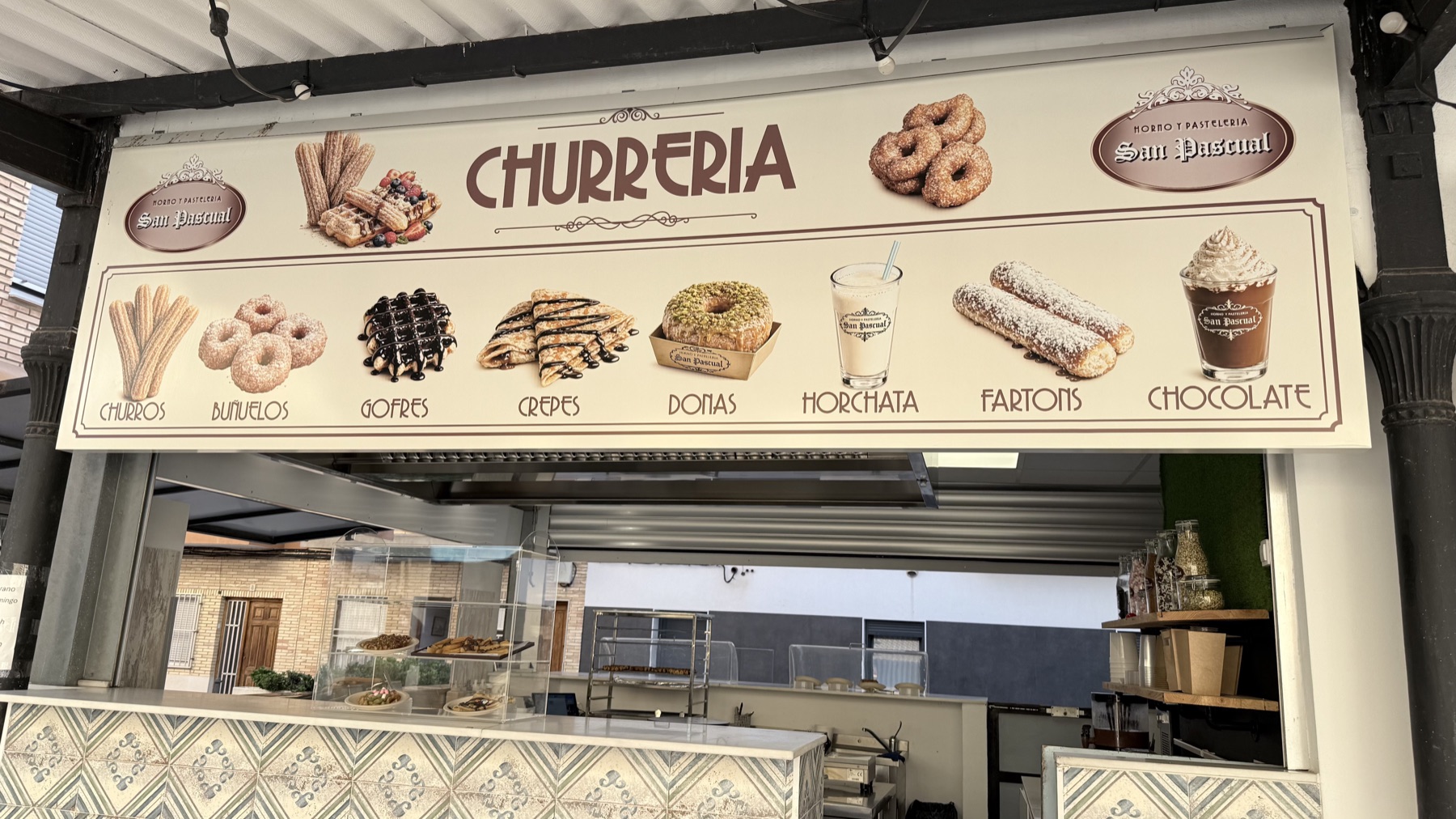Detalle de la gráfica de productos de la churrería